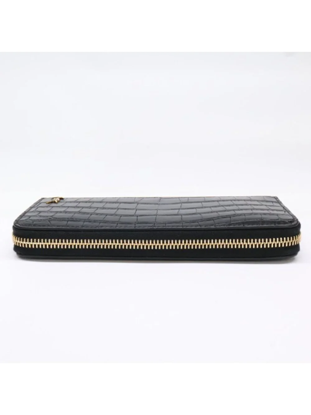 Saint Laurent Paris Tiny Cassandra Embossed Matte Leather Zip Around Wallet